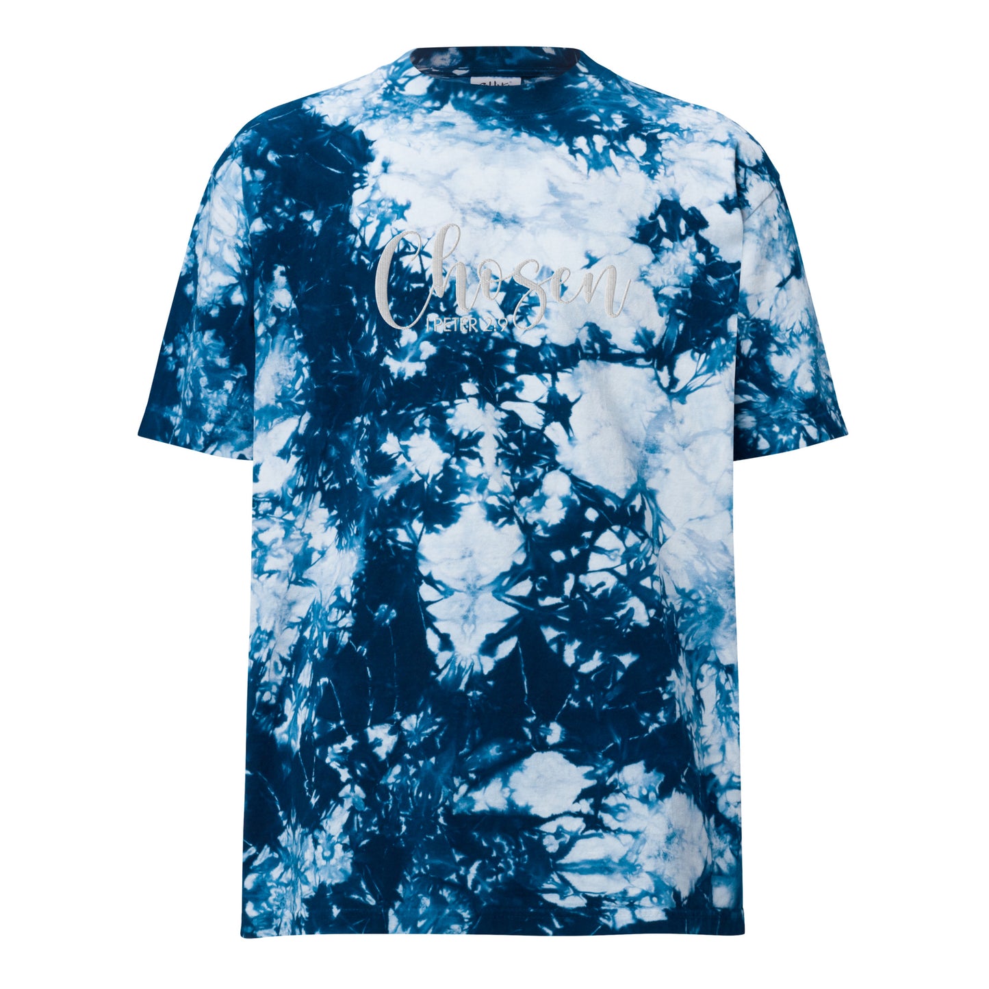 Oversized Embroidered Chosen Tie-Dye T-Shirt (Unisex) - Humble & Faithful Co.