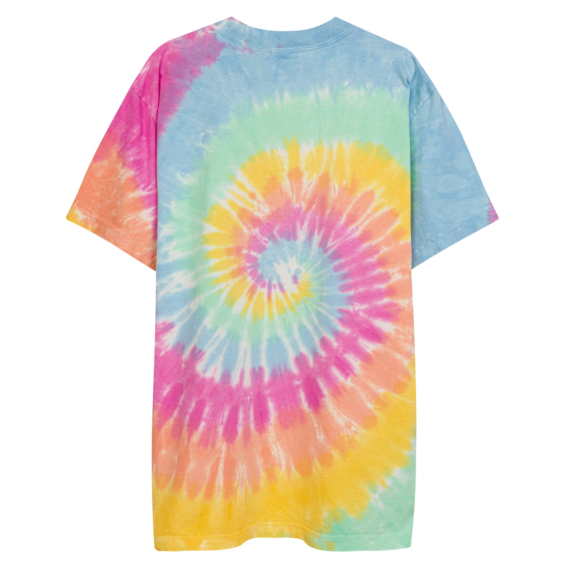 Oversized Embroidered Blessed Tie-Dye T-Shirt (Unisex) - Humble & Faithful Co.
