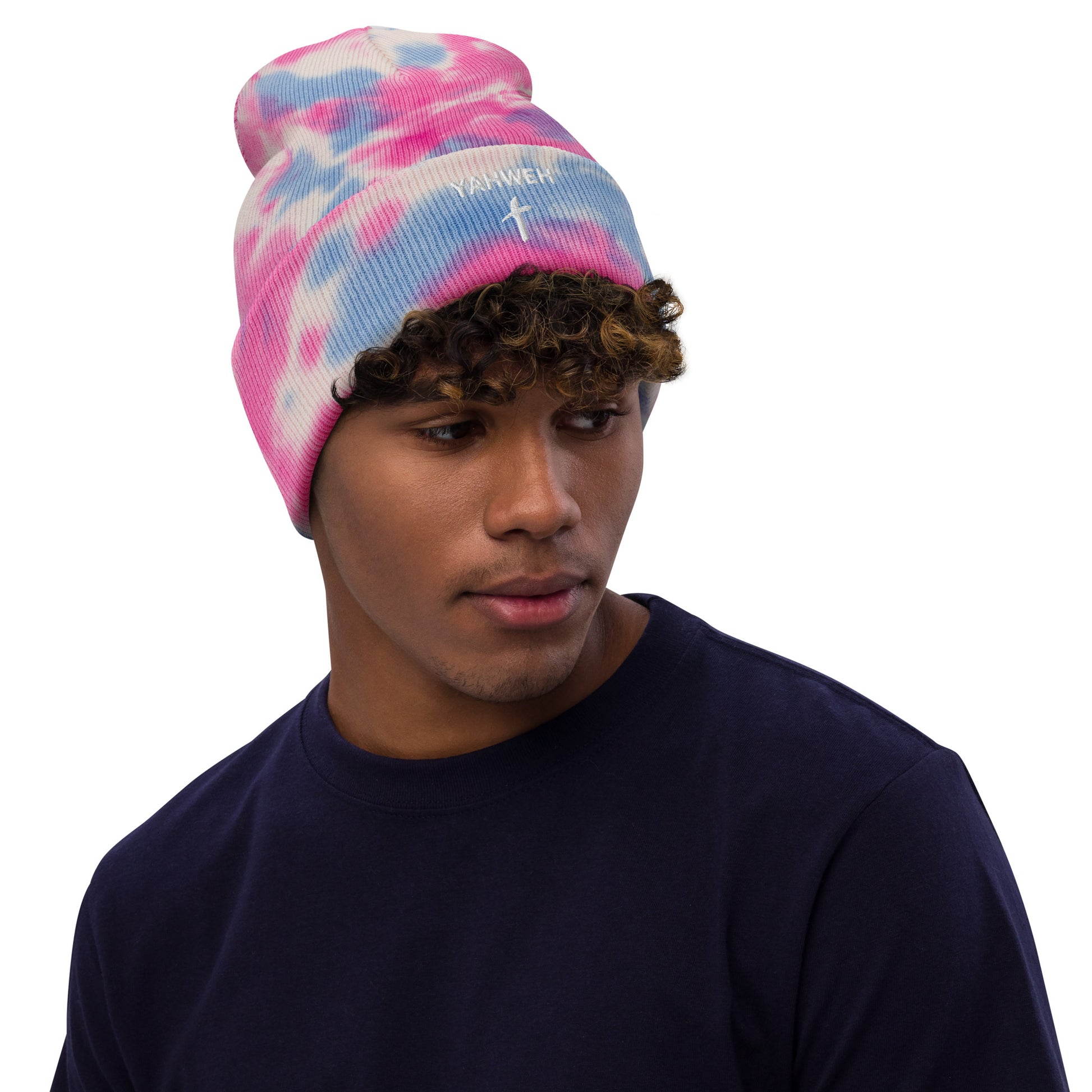 Embroidered "Yahweh" Tie-Dye Beanie (Unisex) - Humble & Faithful Co.