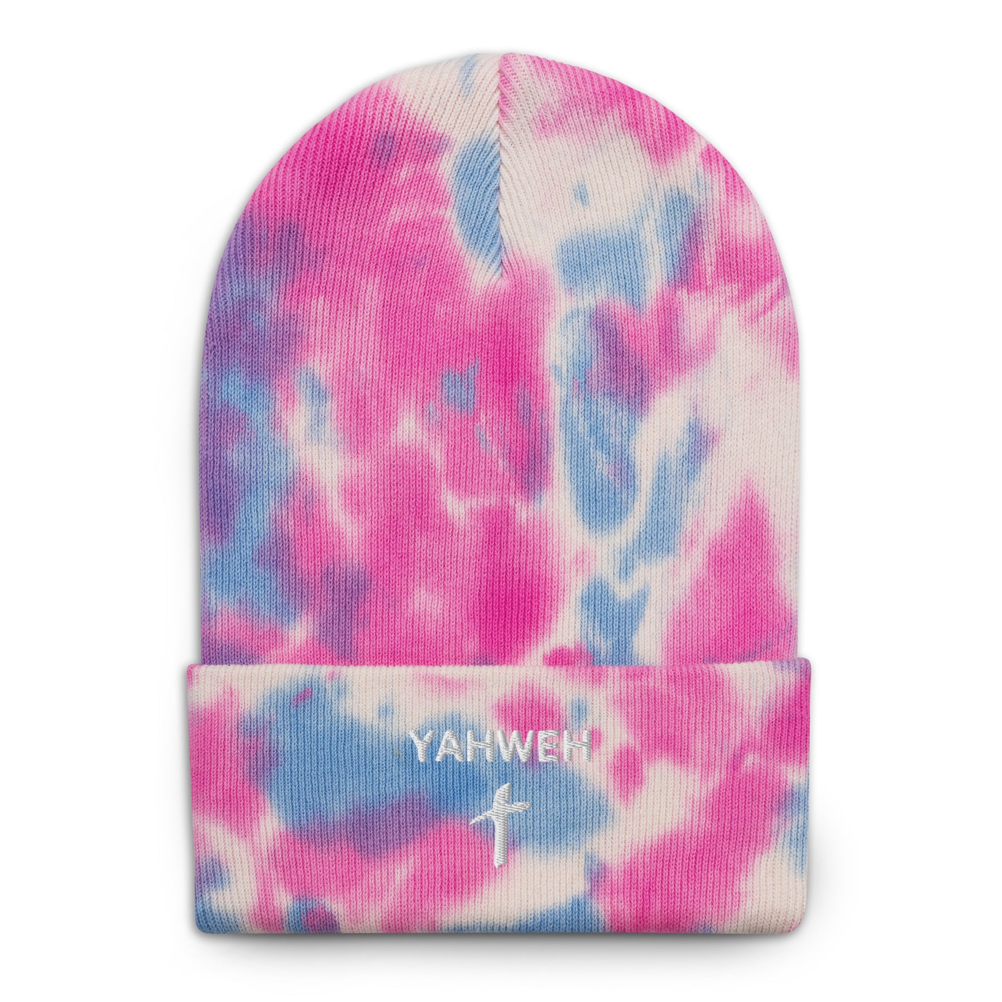 Embroidered "Yahweh" Tie-Dye Beanie (Unisex) - Humble & Faithful Co.