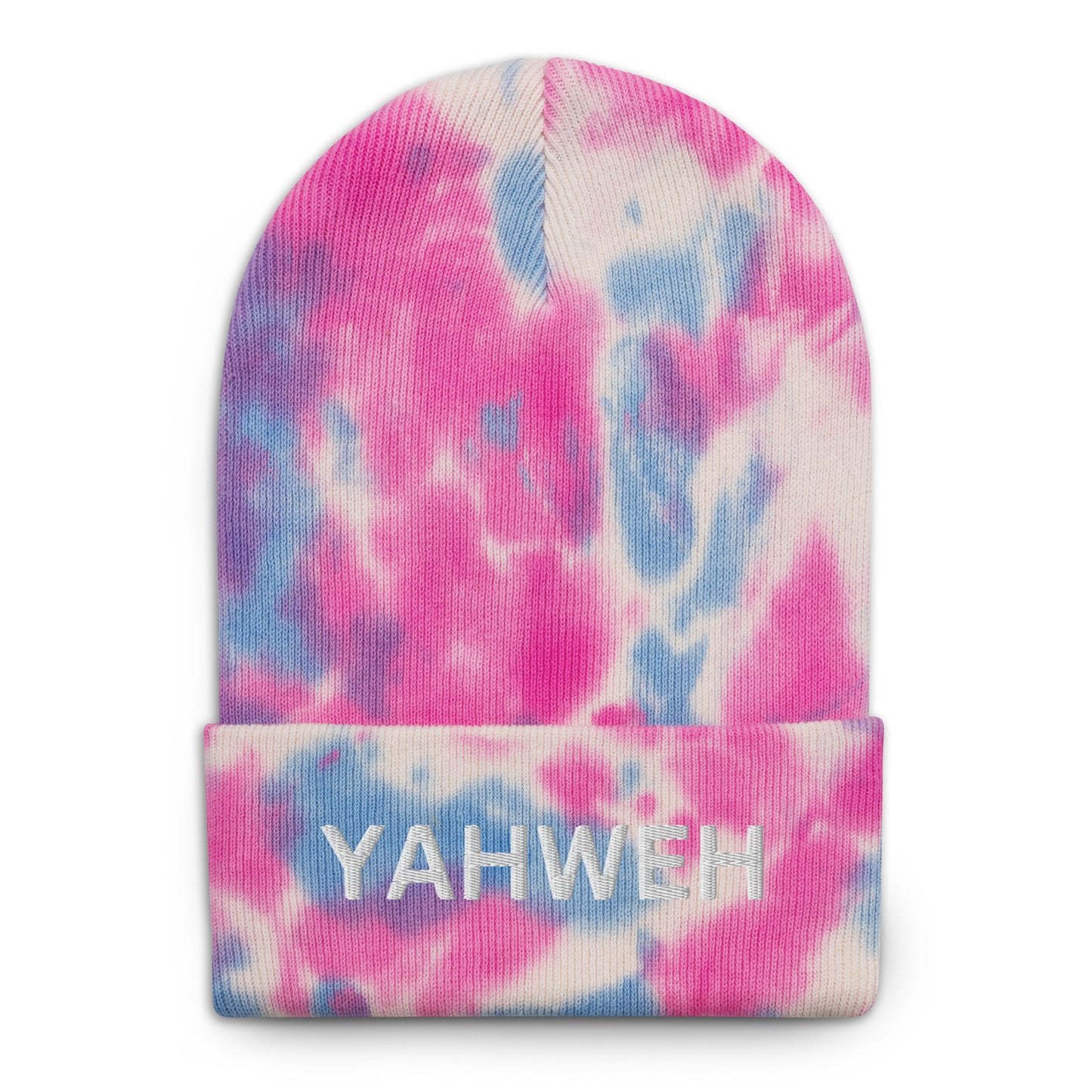 Yahweh Embroidered Tie-Dye Beanie (Unisex) - Humble & Faithful Co.