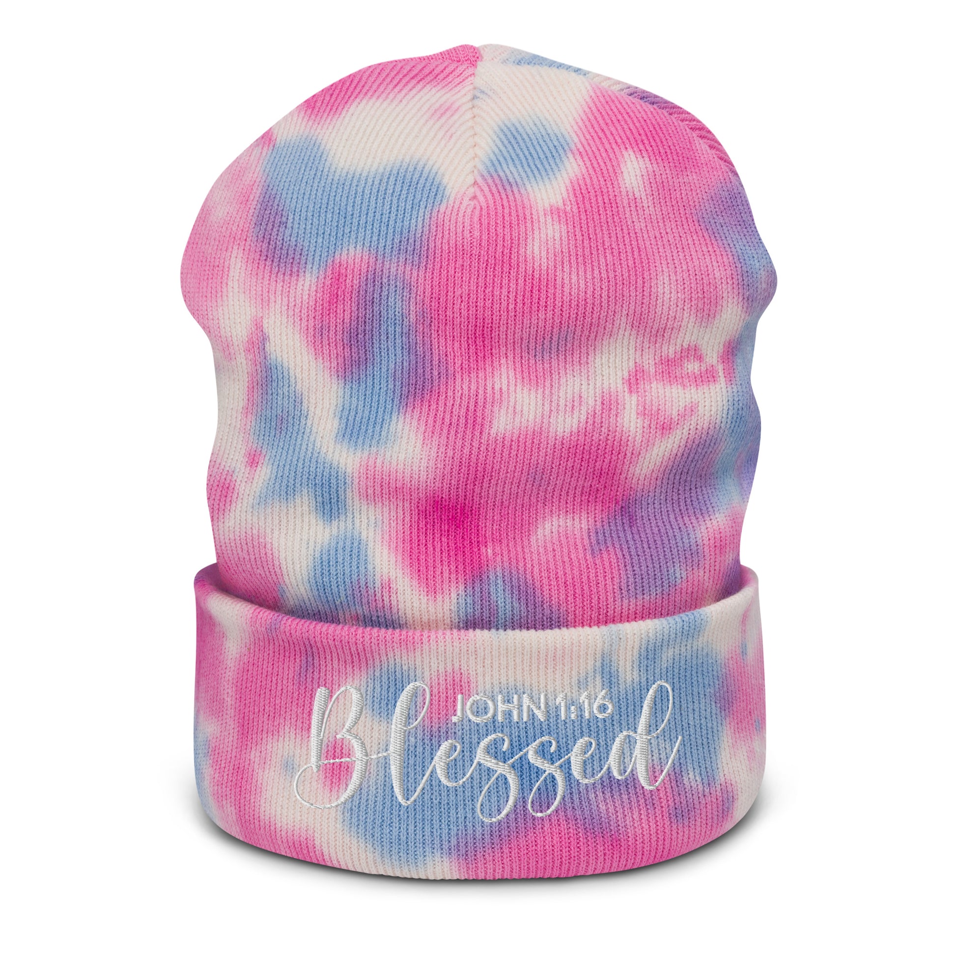 Blessed Embroidered Tie-Dye Beanie (Unisex) - Humble & Faithful Co.