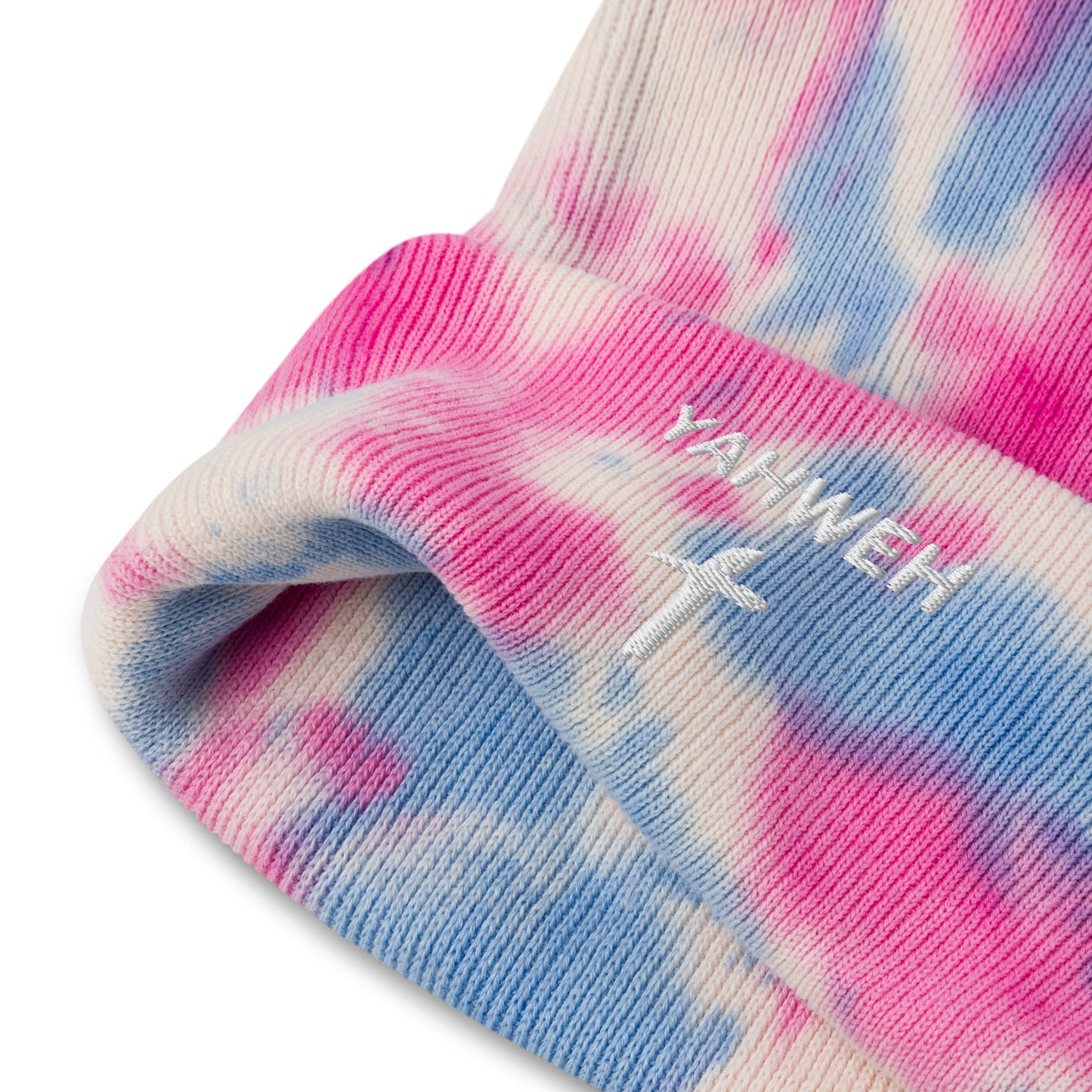 Embroidered "Yahweh" Tie-Dye Beanie (Unisex) - Humble & Faithful Co.