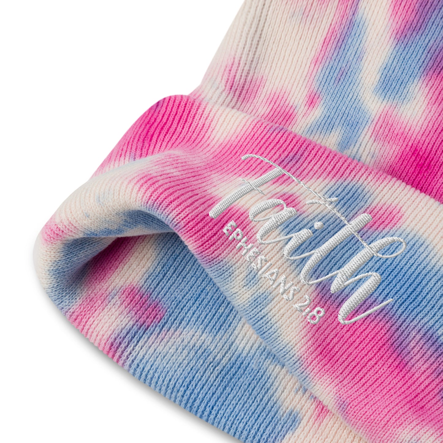 Faith Embroidered Tie-Dye Beanie (Unisex) - Humble & Faithful Co.