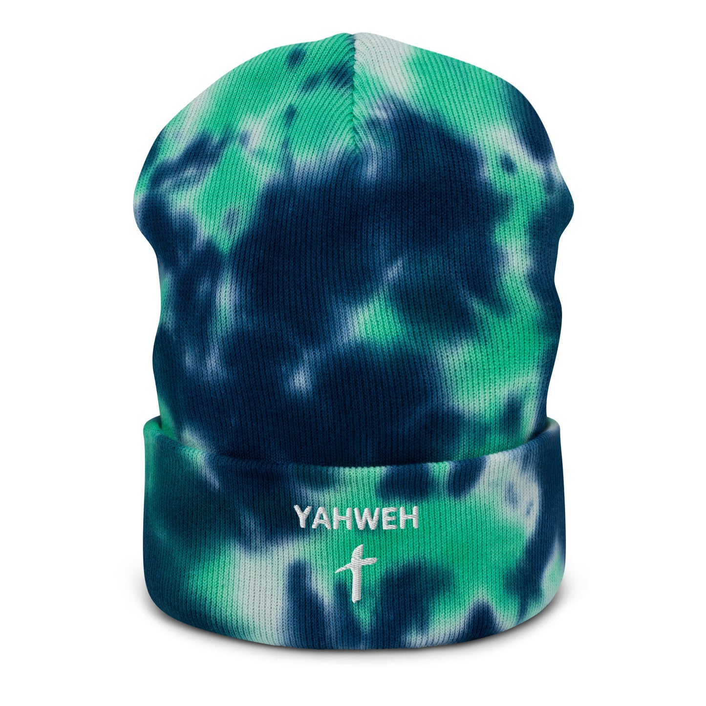 Embroidered "Yahweh" Tie-Dye Beanie (Unisex) - Humble & Faithful Co.