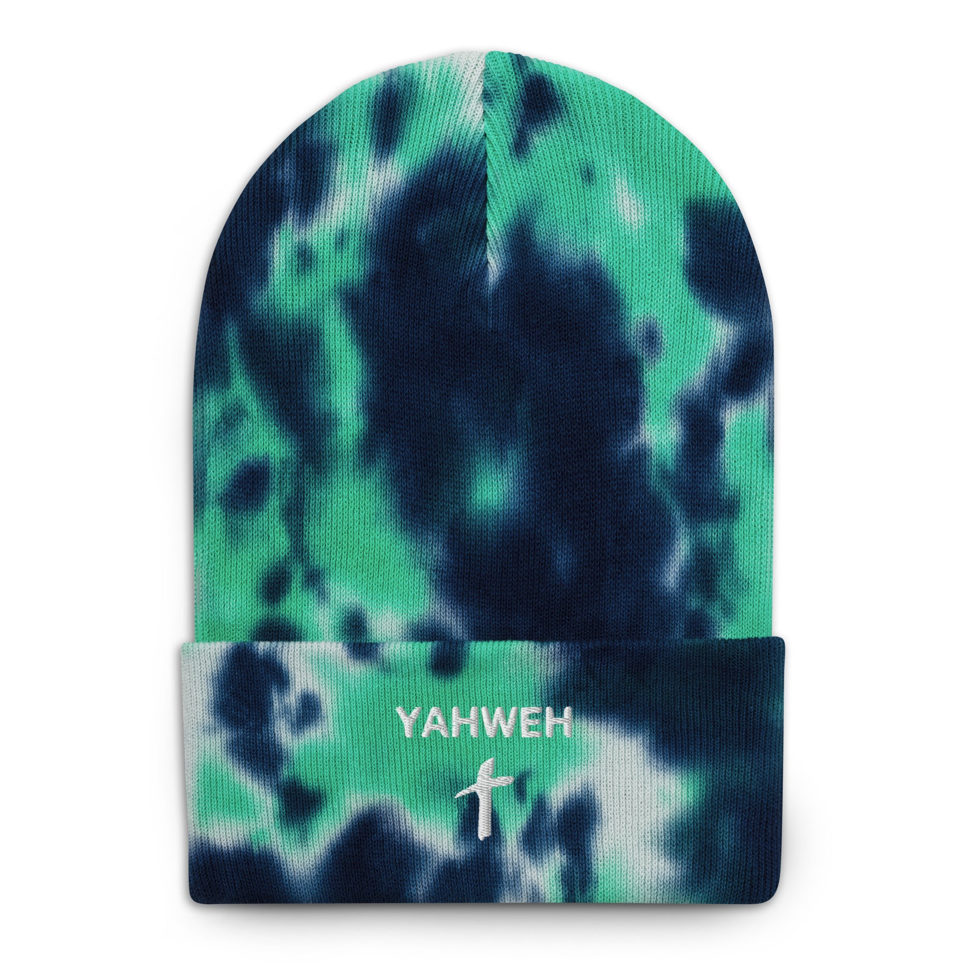 Embroidered "Yahweh" Tie-Dye Beanie (Unisex) - Humble & Faithful Co.