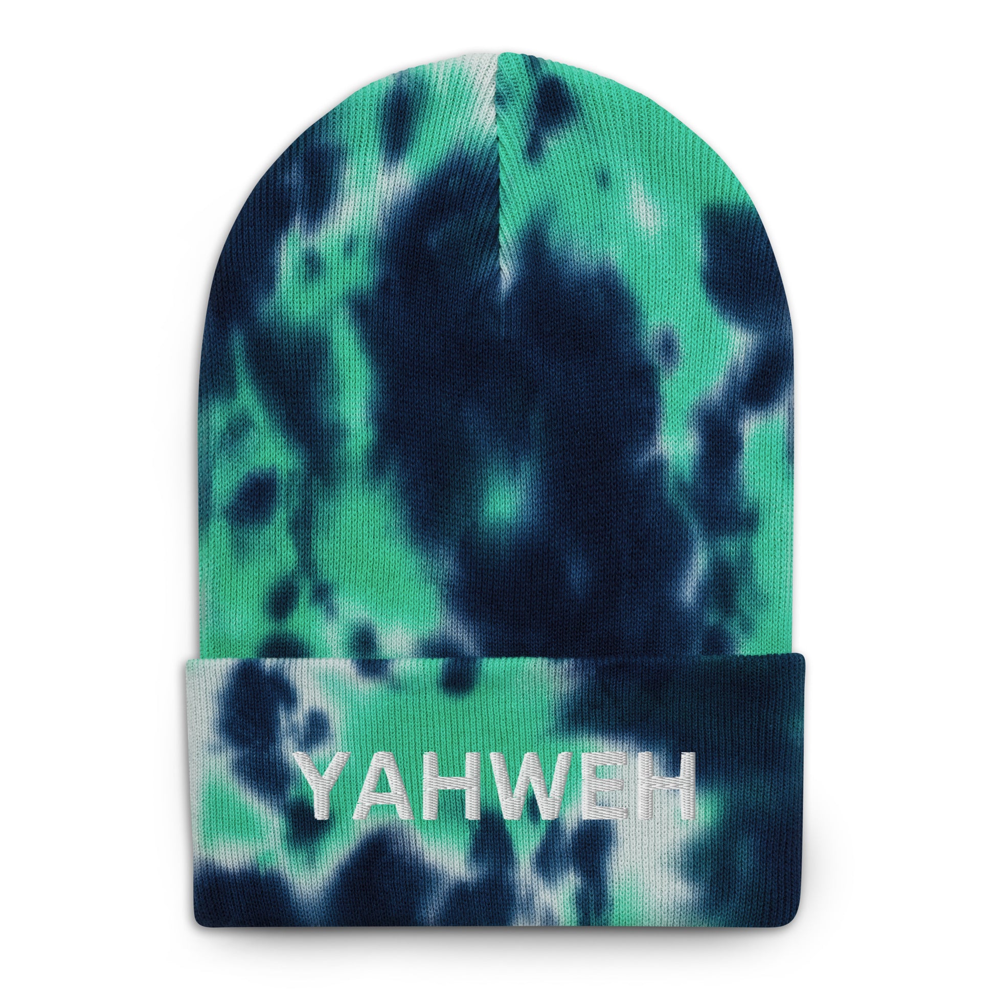 Yahweh Embroidered Tie-Dye Beanie (Unisex) - Humble & Faithful Co.