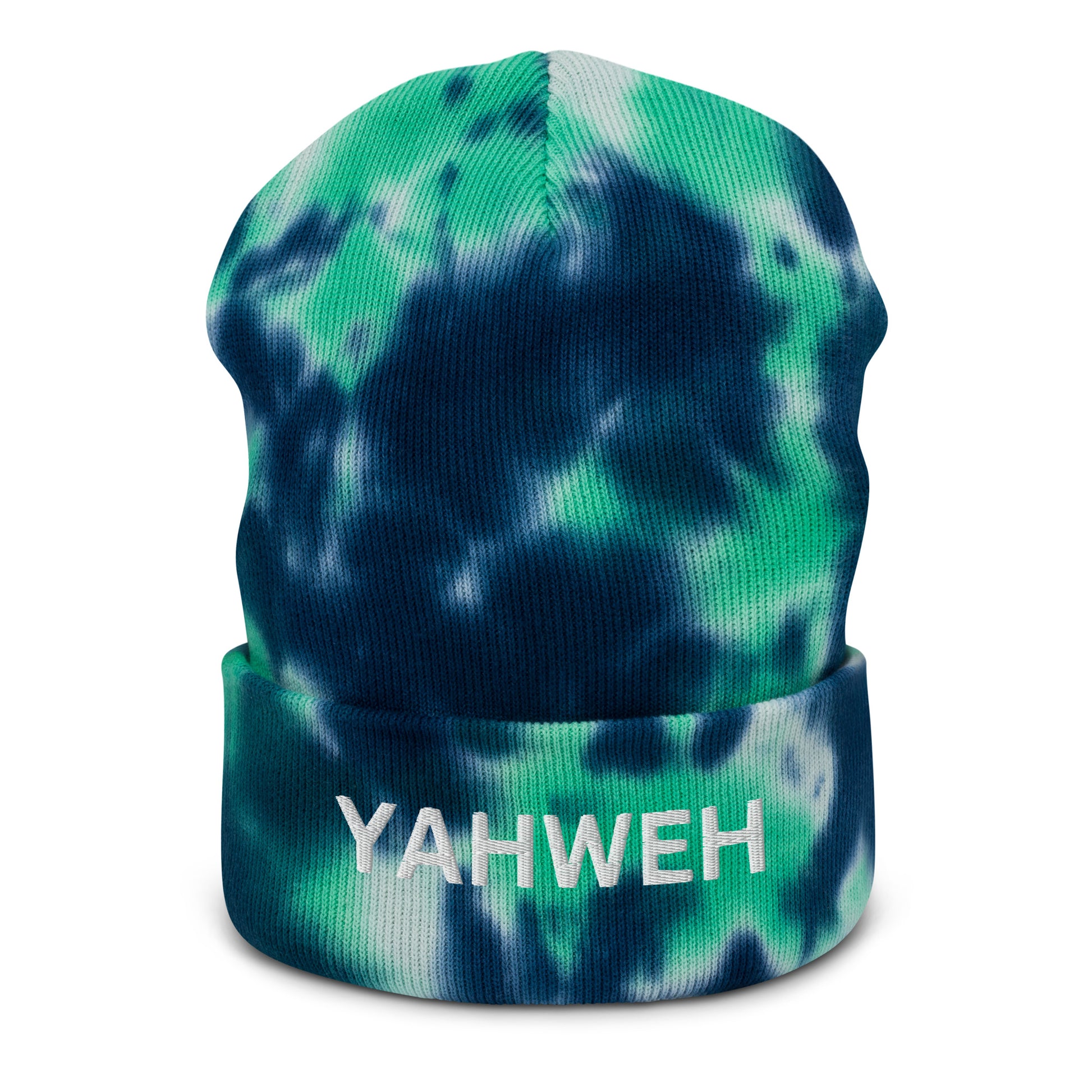 Yahweh Embroidered Tie-Dye Beanie (Unisex) - Humble & Faithful Co.