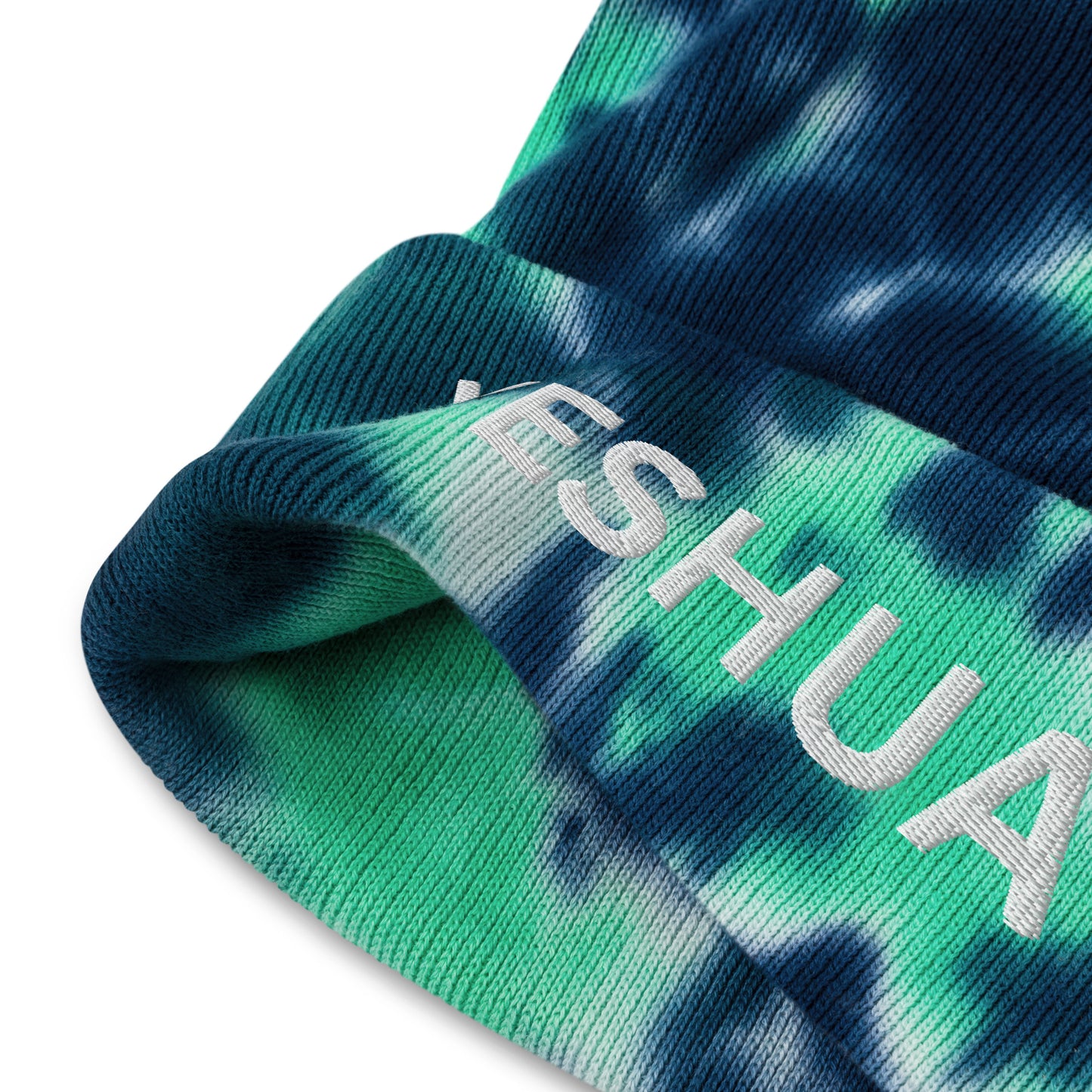 Yeshua Embroidered Tie-Dye Beanie (Unisex) - Humble & Faithful Co.