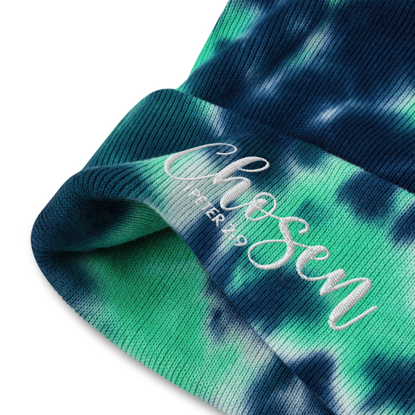 Chosen Embroidered Tie-Dye Beanie (Unisex) - Humble & Faithful Co.