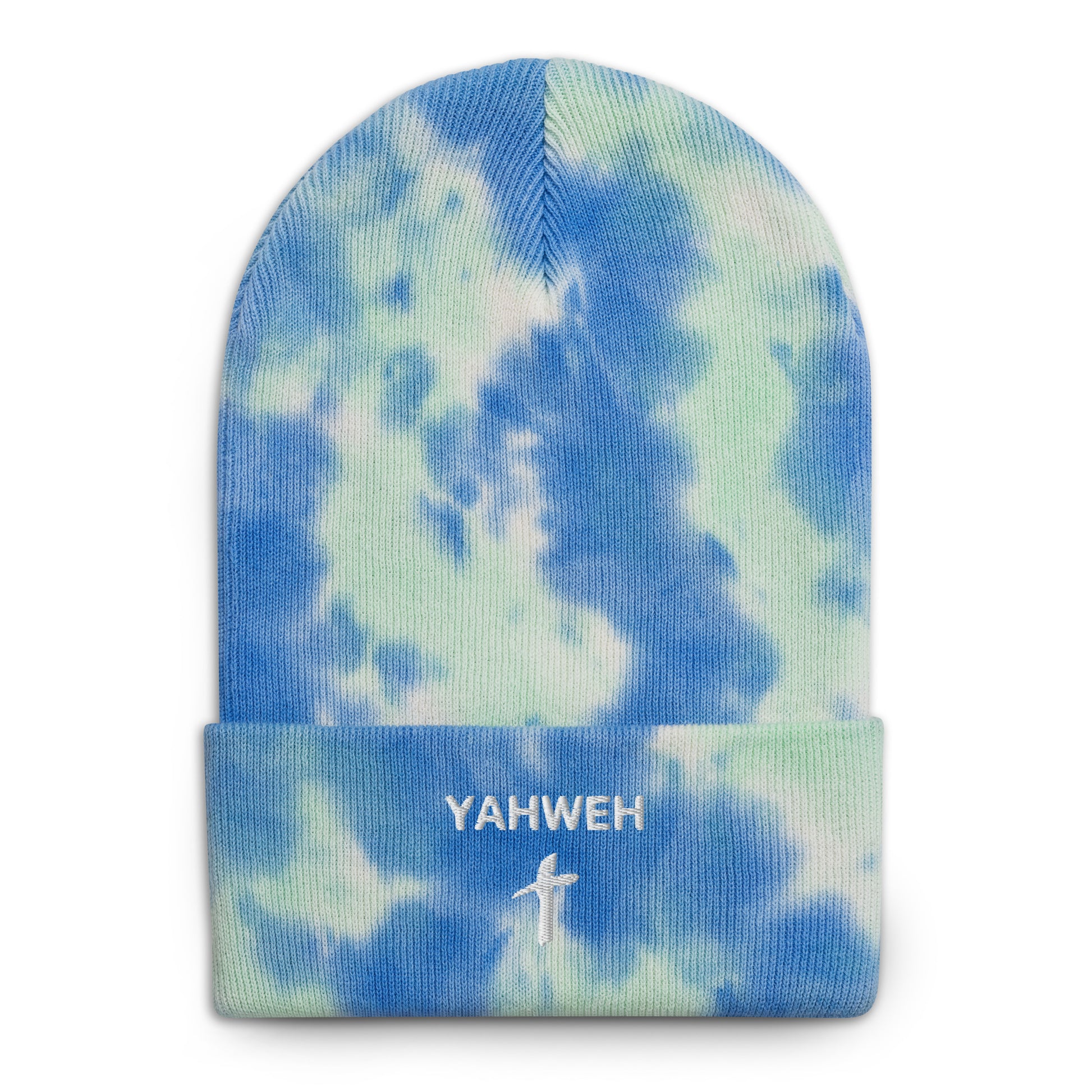 Embroidered "Yahweh" Tie-Dye Beanie (Unisex) - Humble & Faithful Co.