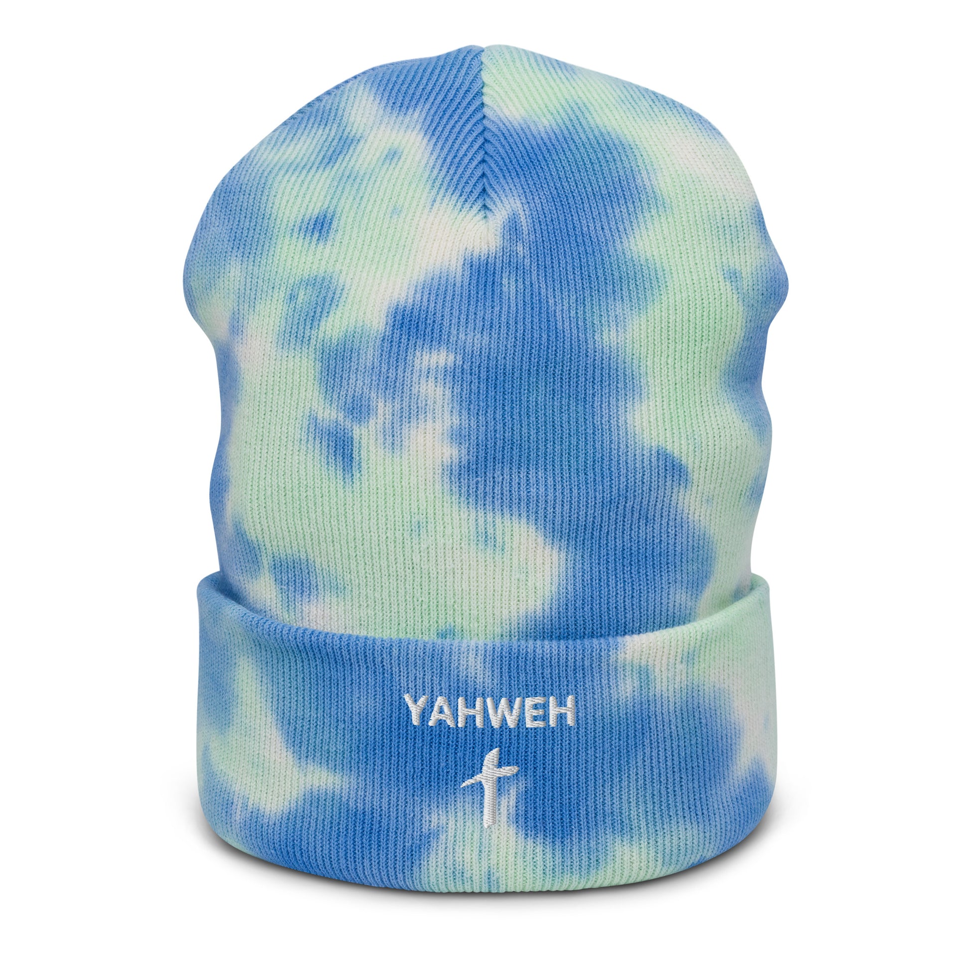 Embroidered "Yahweh" Tie-Dye Beanie (Unisex) - Humble & Faithful Co.