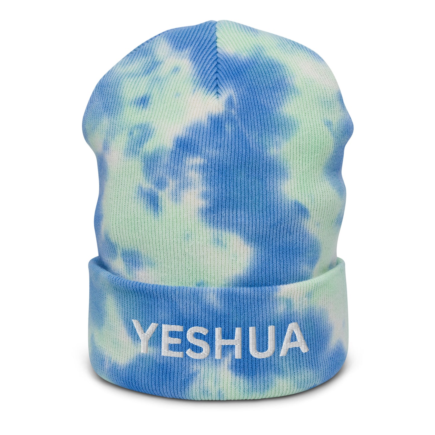 Yeshua Embroidered Tie-Dye Beanie (Unisex) - Humble & Faithful Co.