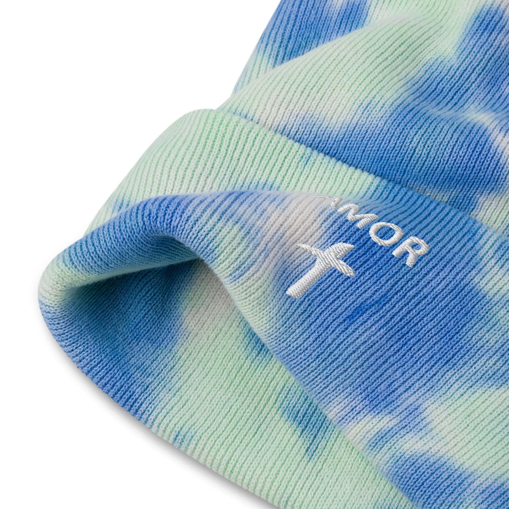 Embroidered "Amor" Tie-Dye Beanie (Unisex) - Humble & Faithful Co.