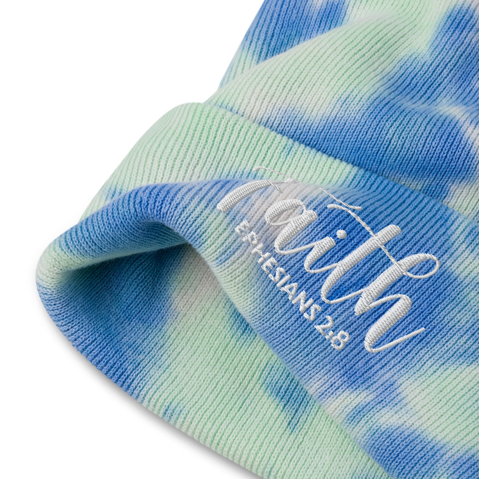 Faith Embroidered Tie-Dye Beanie (Unisex) - Humble & Faithful Co.