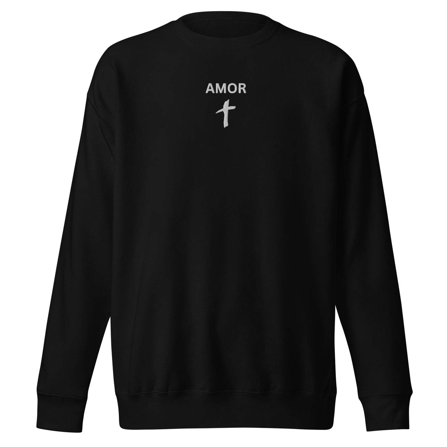 Men's Premium Embroidered "Amor" Sweatshirt - Humble & Faithful Co.