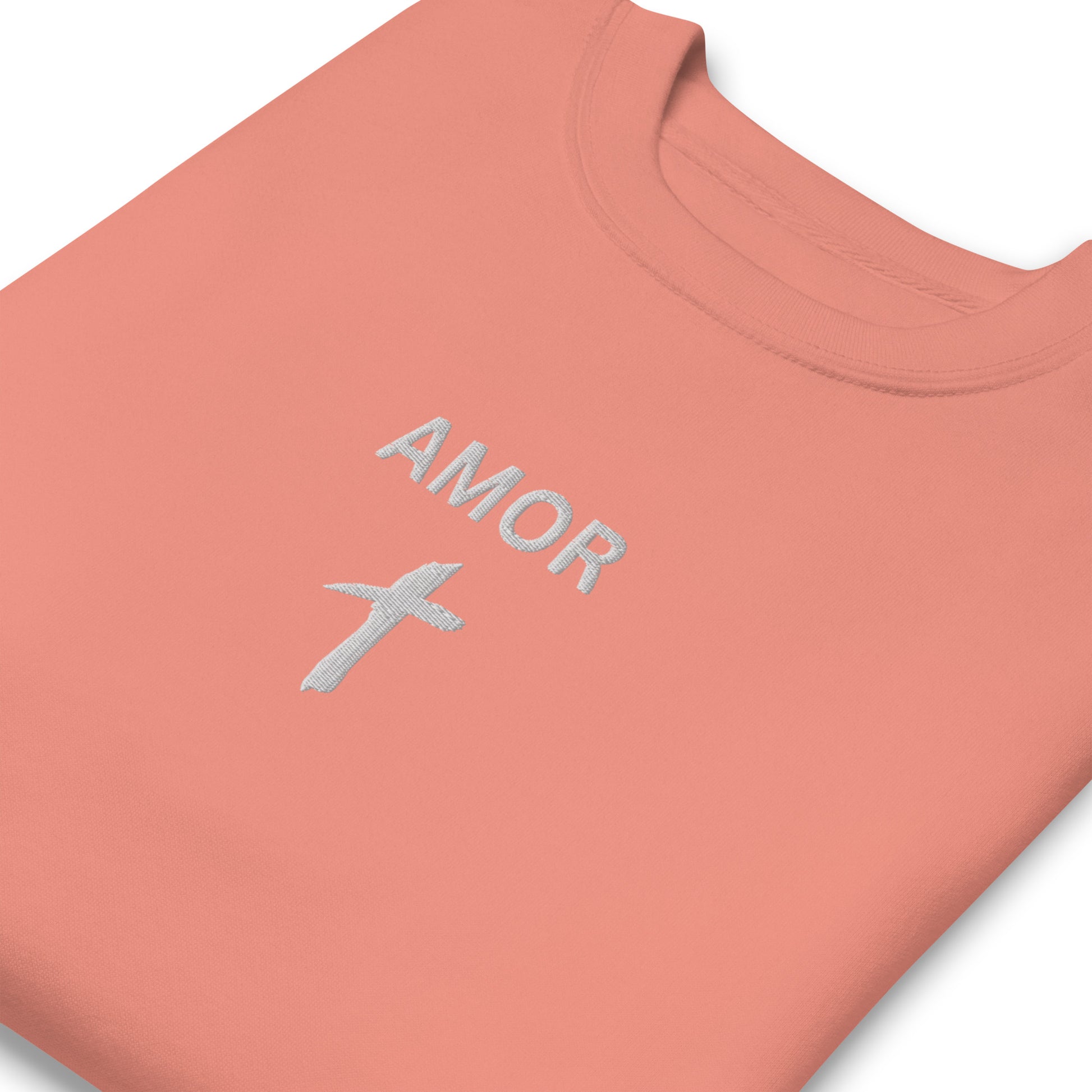 Men's Premium Embroidered "Amor" Sweatshirt - Humble & Faithful Co.