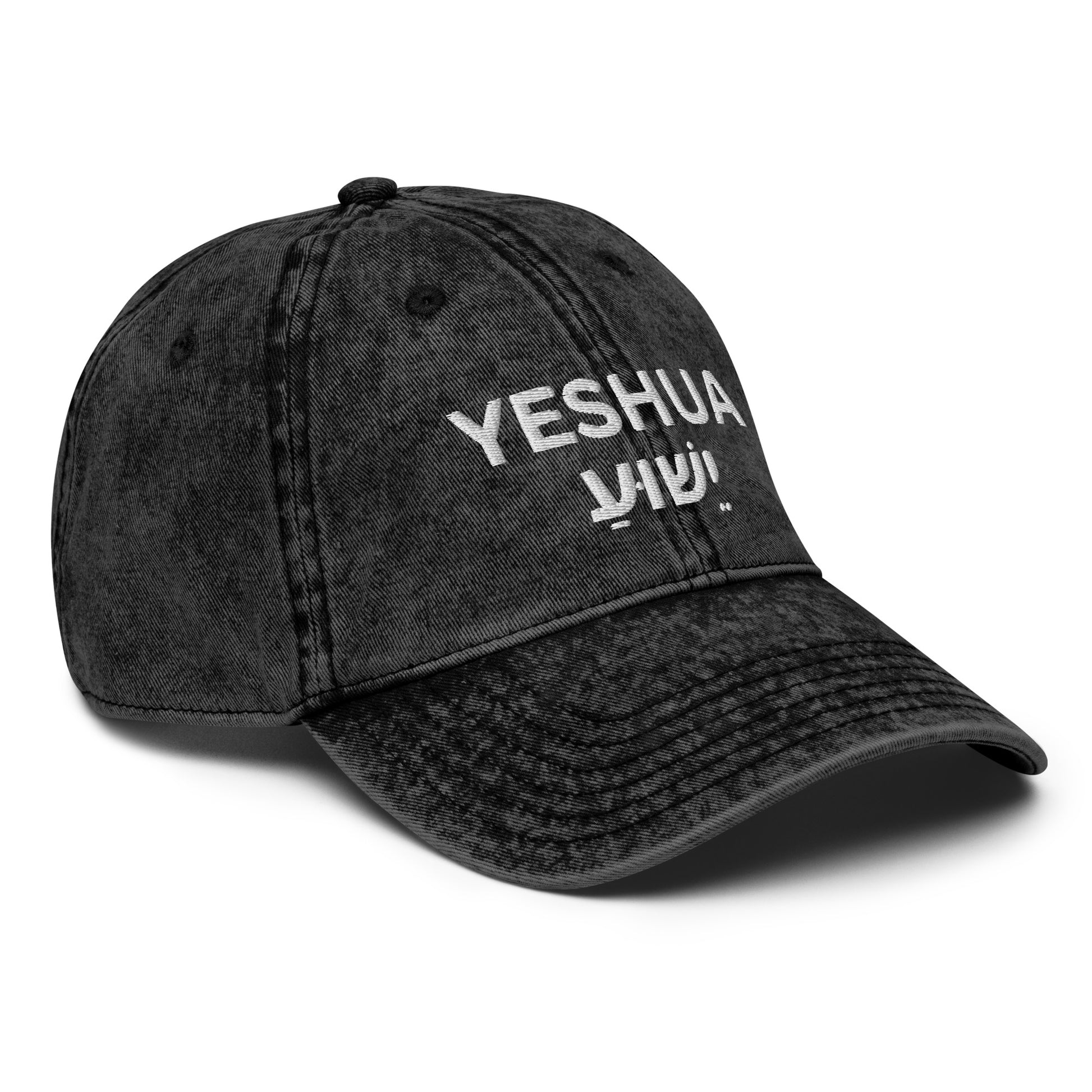 Vintage Cotton Twill "Yeshua" Embroidered Cap - Humble & Faithful Co.