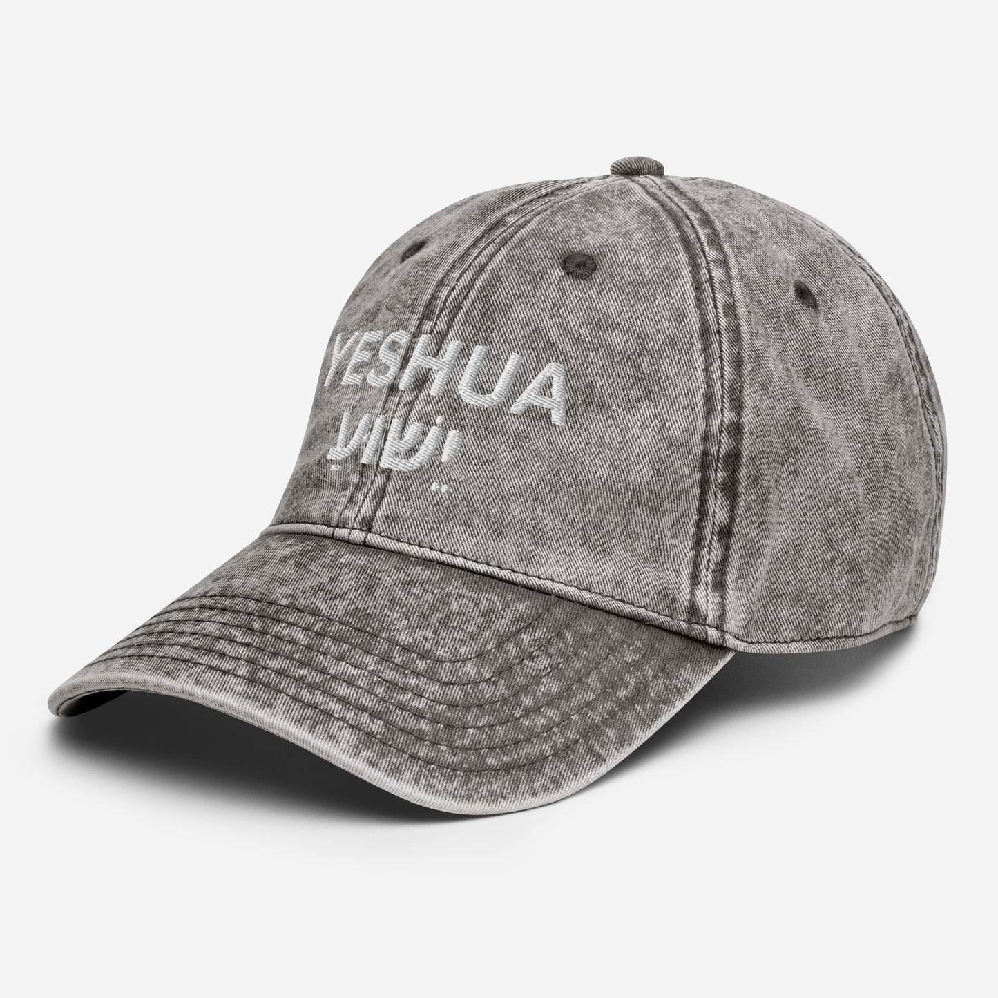 Vintage Cotton Twill "Yeshua" Embroidered Cap - Humble & Faithful Co.